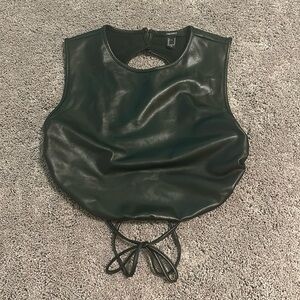 Forever 21 Open back, Leather crop top